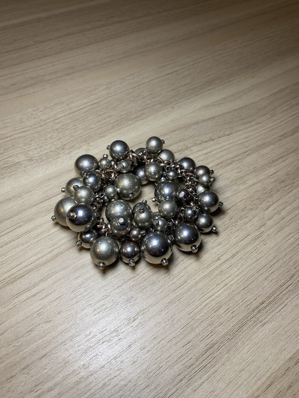 Gray Pearl With Beads Chacha Stretch Bracelet